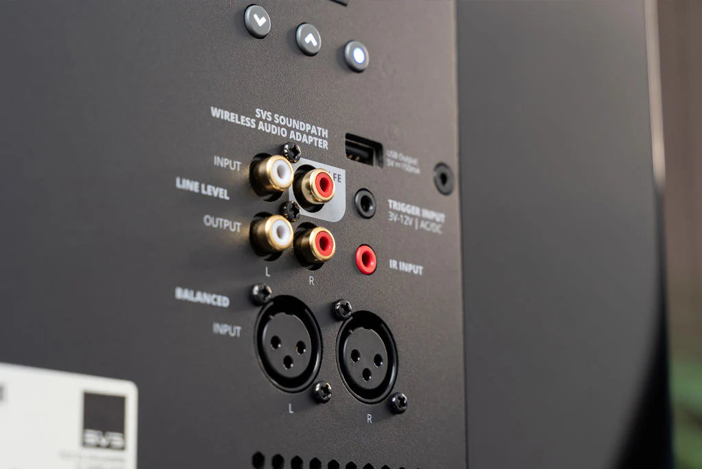 SVS SB-3000 R|Evolution subwoofer close-up of rear connections
