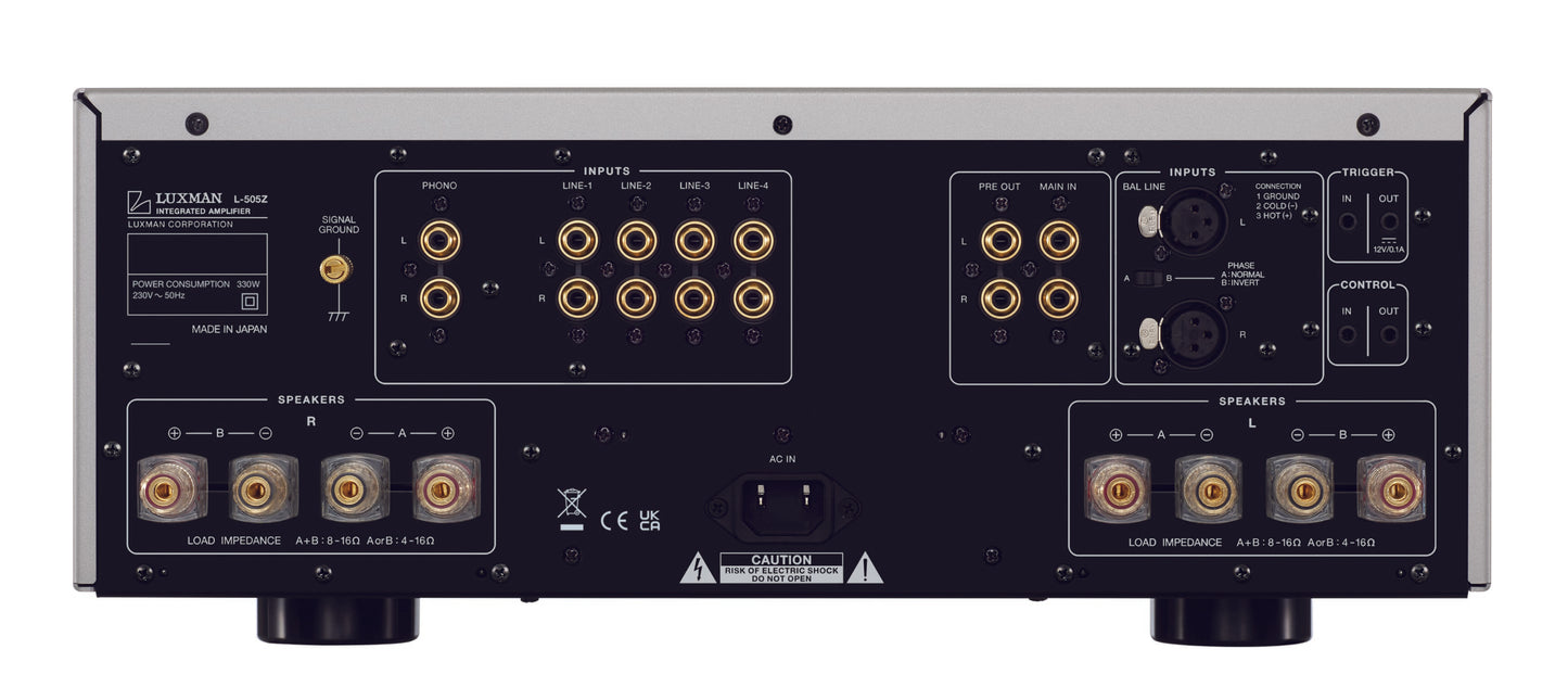 Luxman - L-505Z Integrated Amplifier rear view