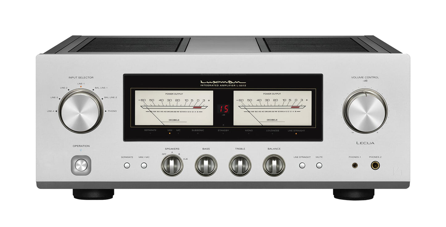 Luxman - L-507Z Integrated Amplifier picture of the front and VU meters