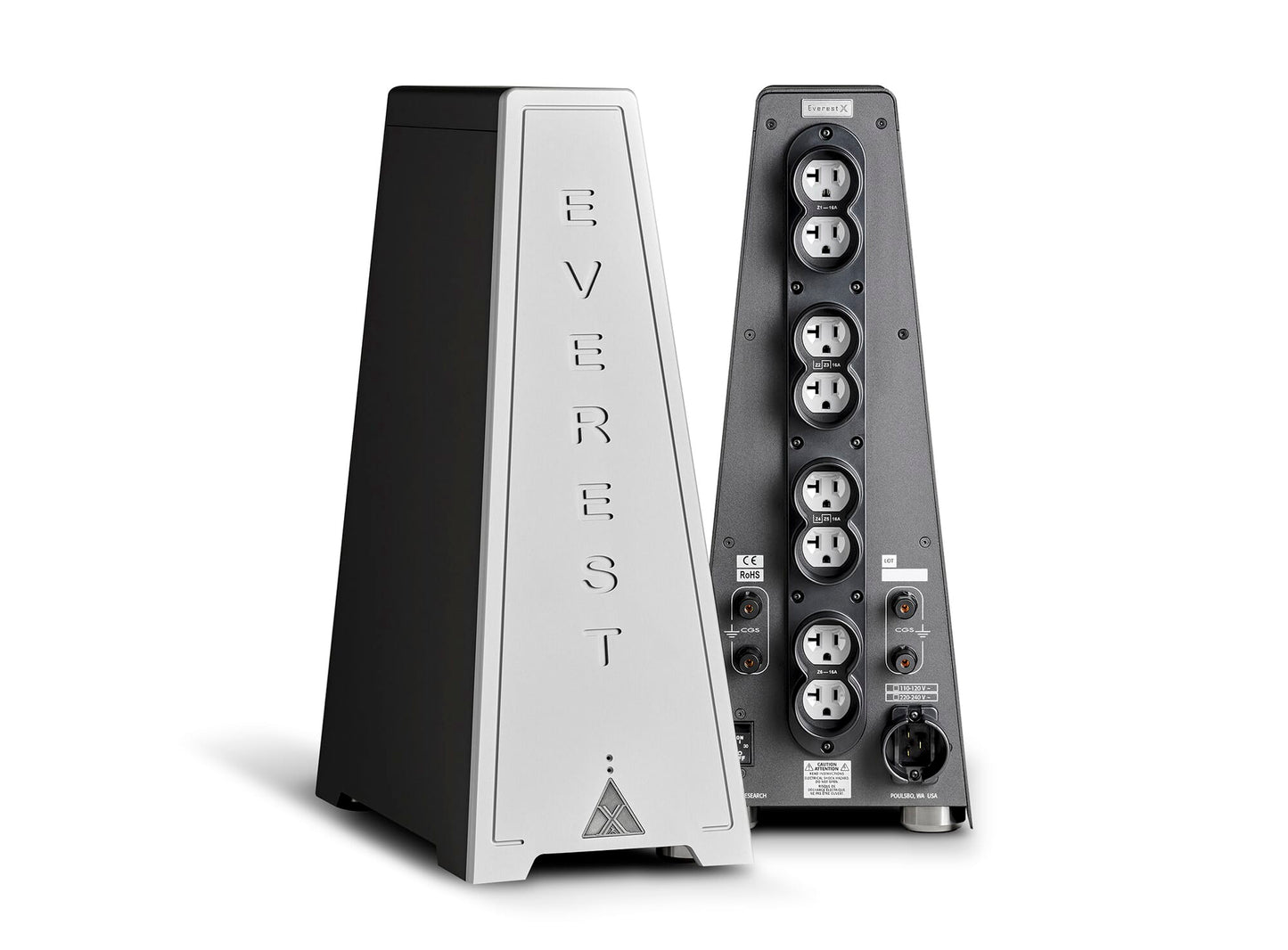 Shunyata - Everest-X Power Distributor silver- front/rear view