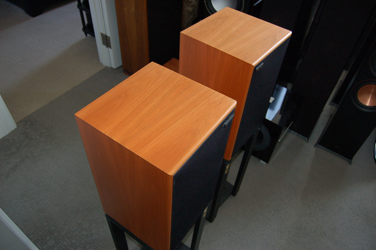 Harbeth 30.1 loudspeakers with matching stands (cherry wood)