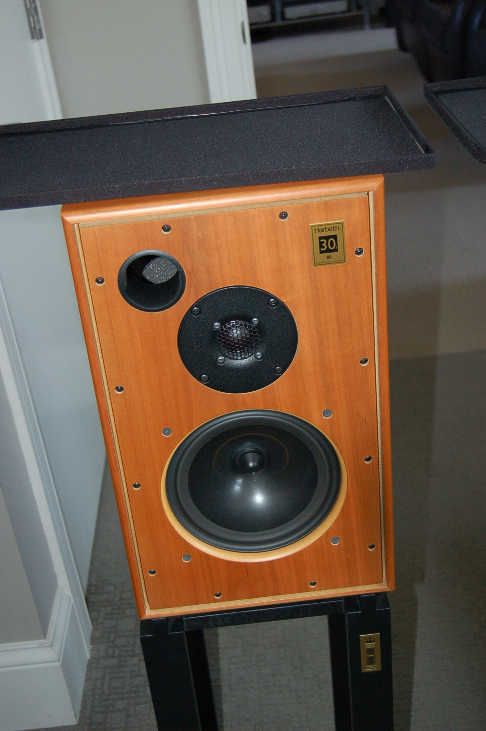 Harbeth 30.1 loudspeakers with matching stands (cherry wood)