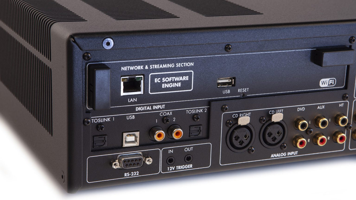 Electrocompaniet ECi-6 DX MKII Integrated AMP/DAC/STREAMER- rear close-up