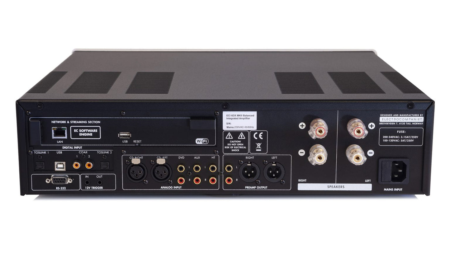 Electrocompaniet ECi-6 DX MKII Integrated AMP/DAC/STREAMER- rear view
