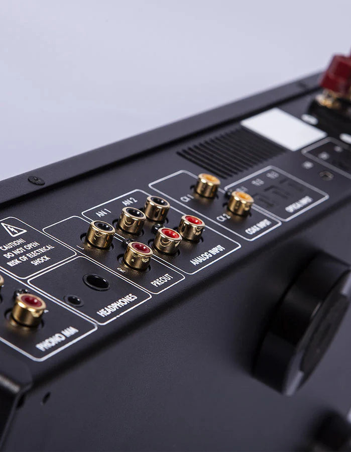 Electrocompaniet ECI 80D Integrated Amplifier rear inputs close-up
