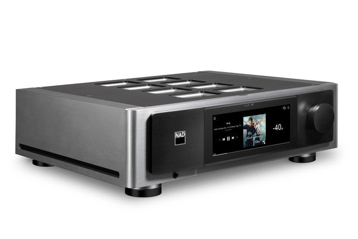 NAD Masters M66 BluOS Streaming DAC Preamplifier angled front view