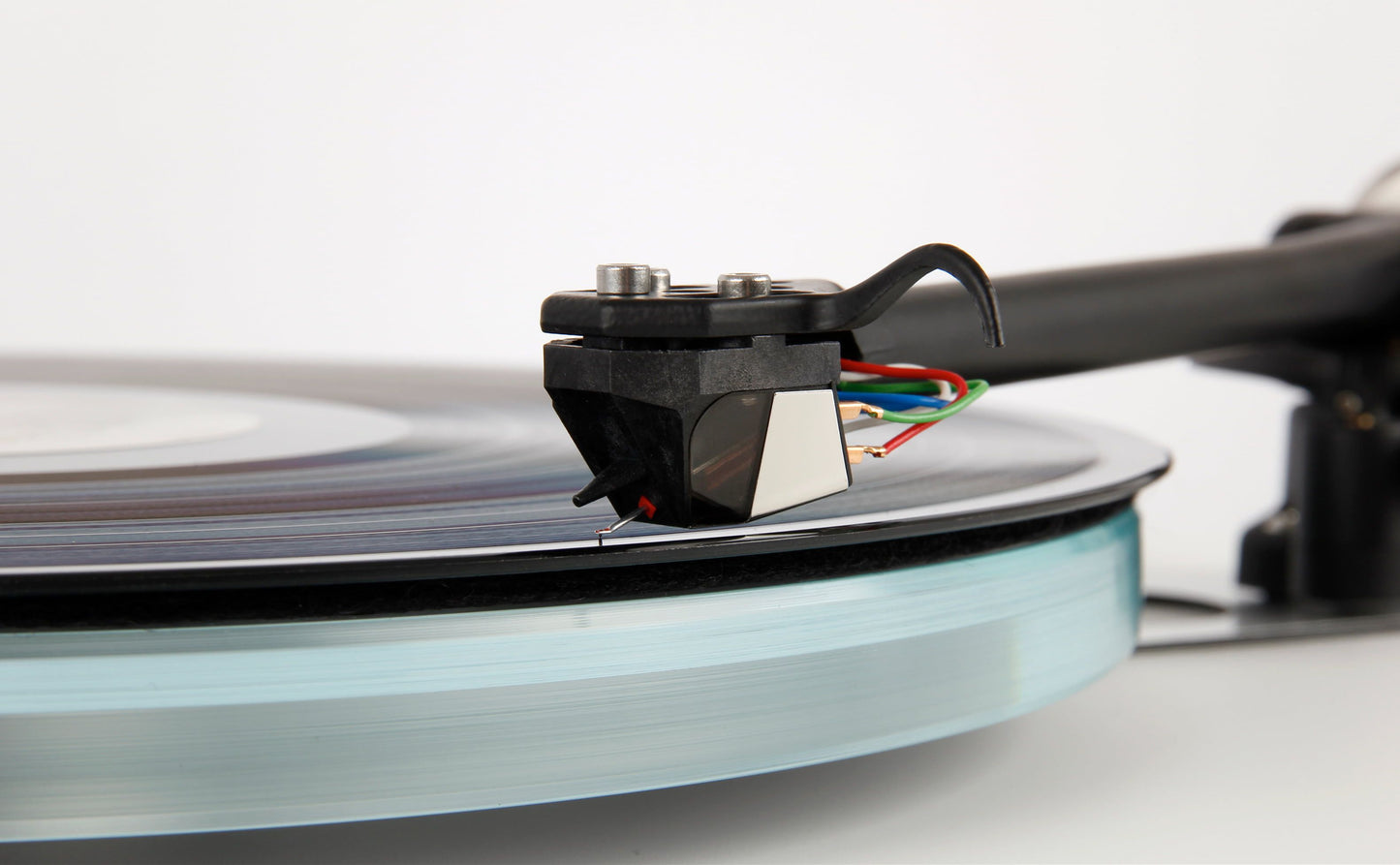 Rega ND5 MM Phono Cartridge mounted on tonearm