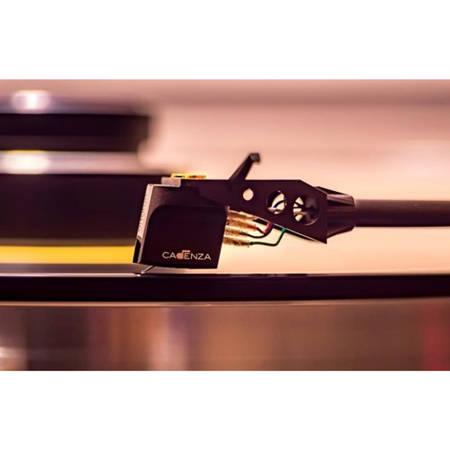 Ortofon MC Cadenza Mono Phono Cartridge mounted on tone-arm view