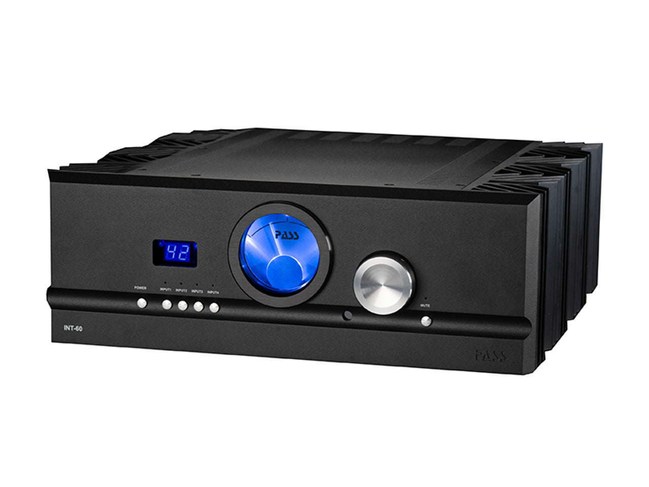 Pass Labs INT-60 black front view