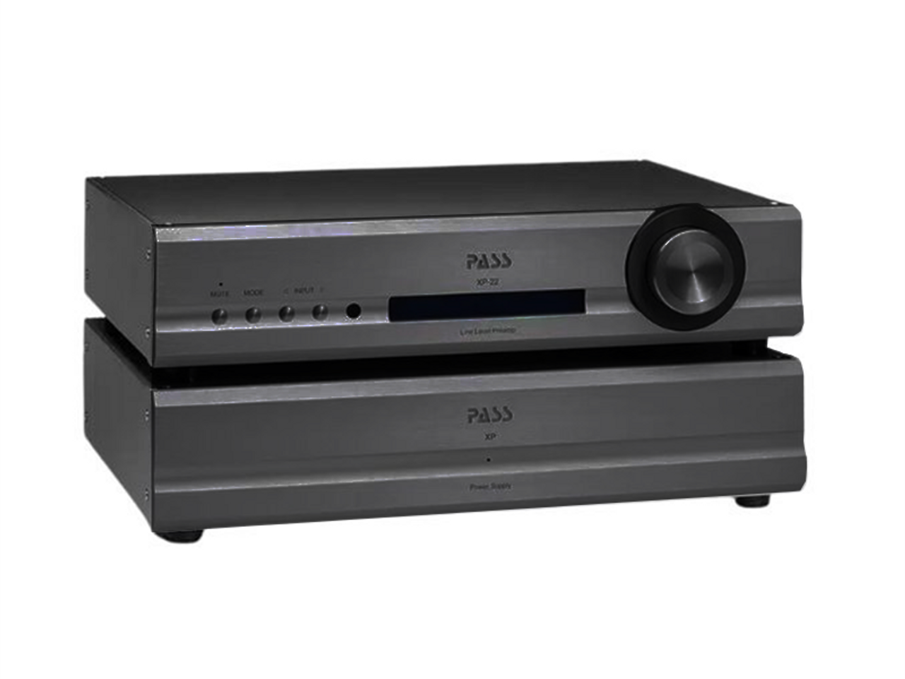 Pass Labs XP-22 preamplifier front view black