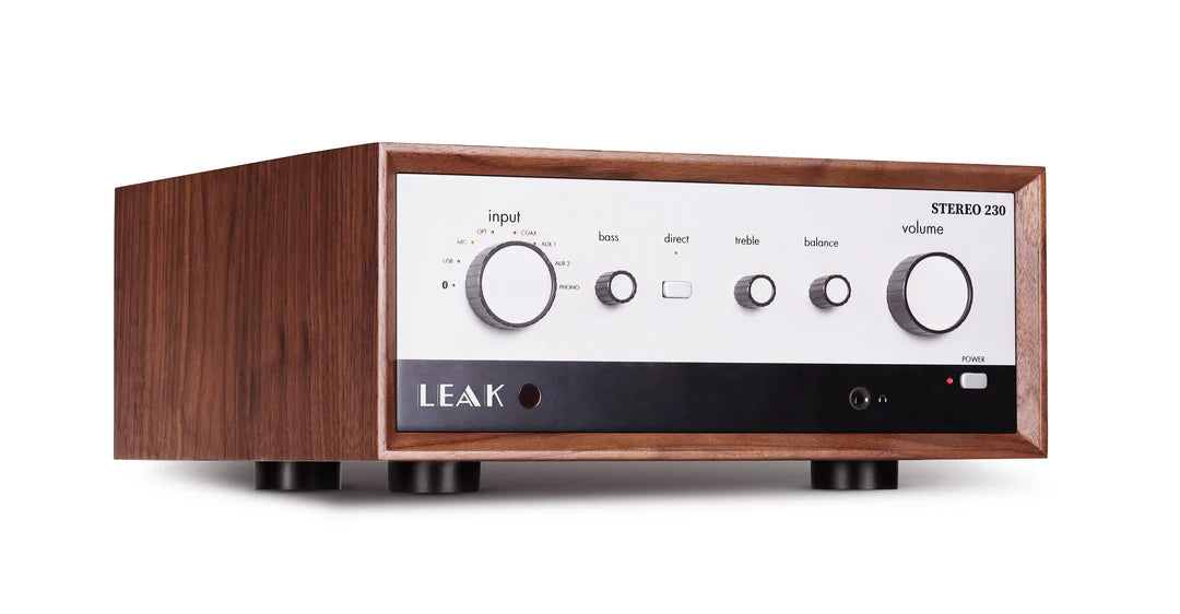Leak Stereo 230 Integrated Amplifier alternate angled front view