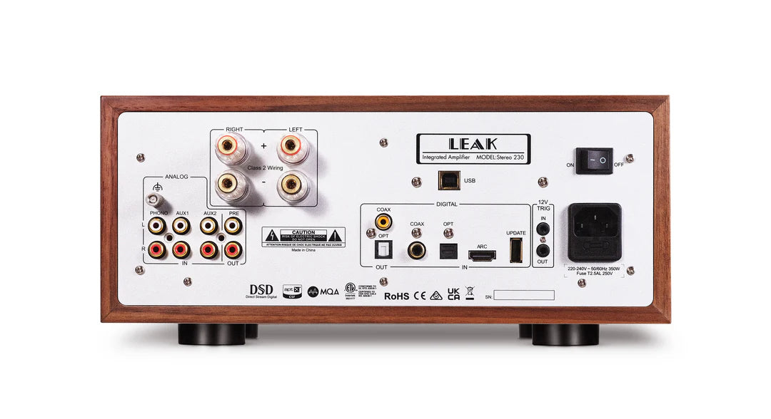 Leak Stereo 230 Integrated Amplifier rear view