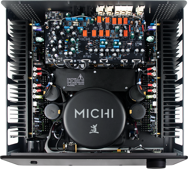 Rotel Michi Prestige X430 Integrated Amplifier internal view