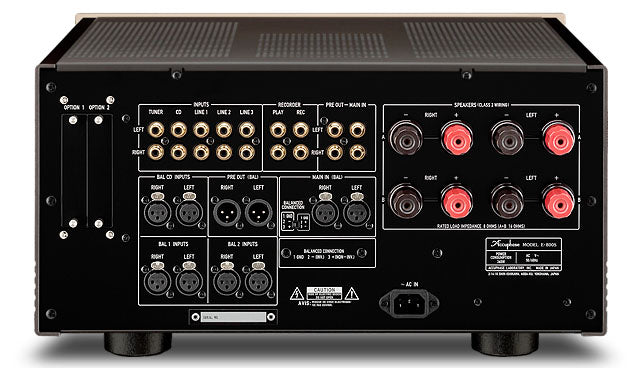 Accuphase E-800 Class A Precision Integrated Stereo Amplifier rear view