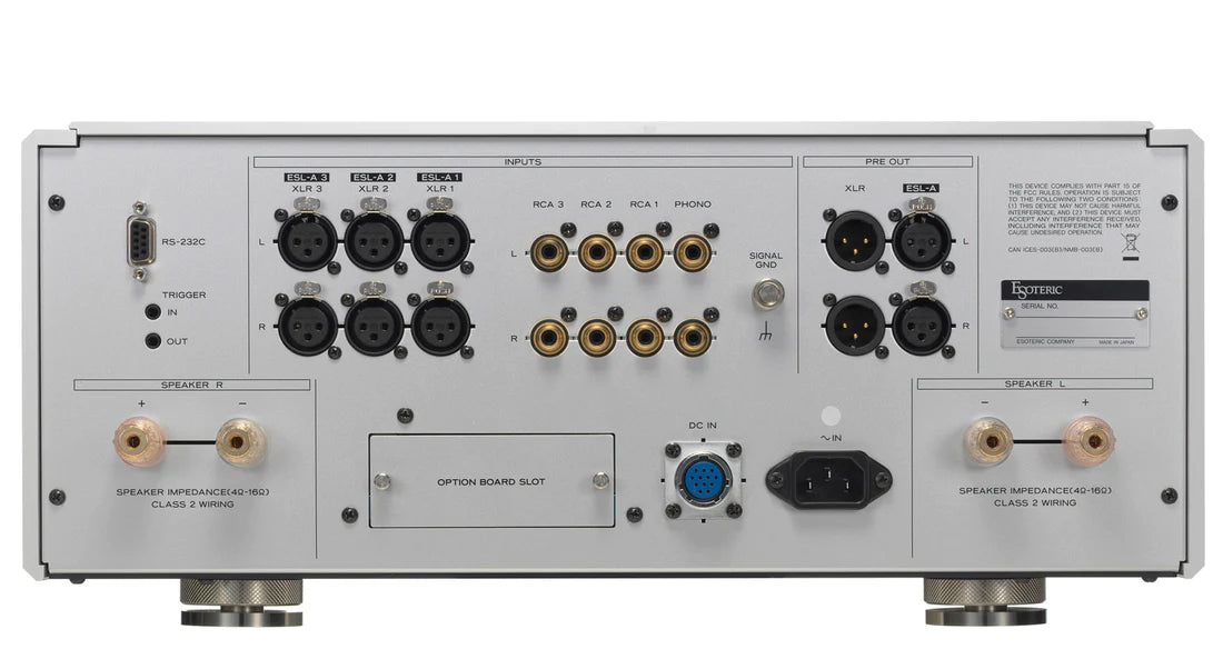 Esoteric F-01 Integrated amplifier rear view