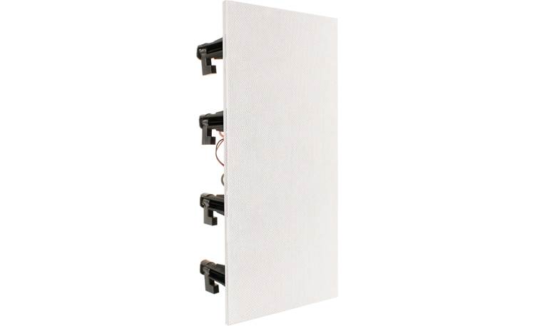 Revel W553L In-wall multi-purpose home theater speaker angled front view with grille