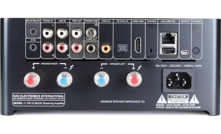 NAD C 700 V2 rear view