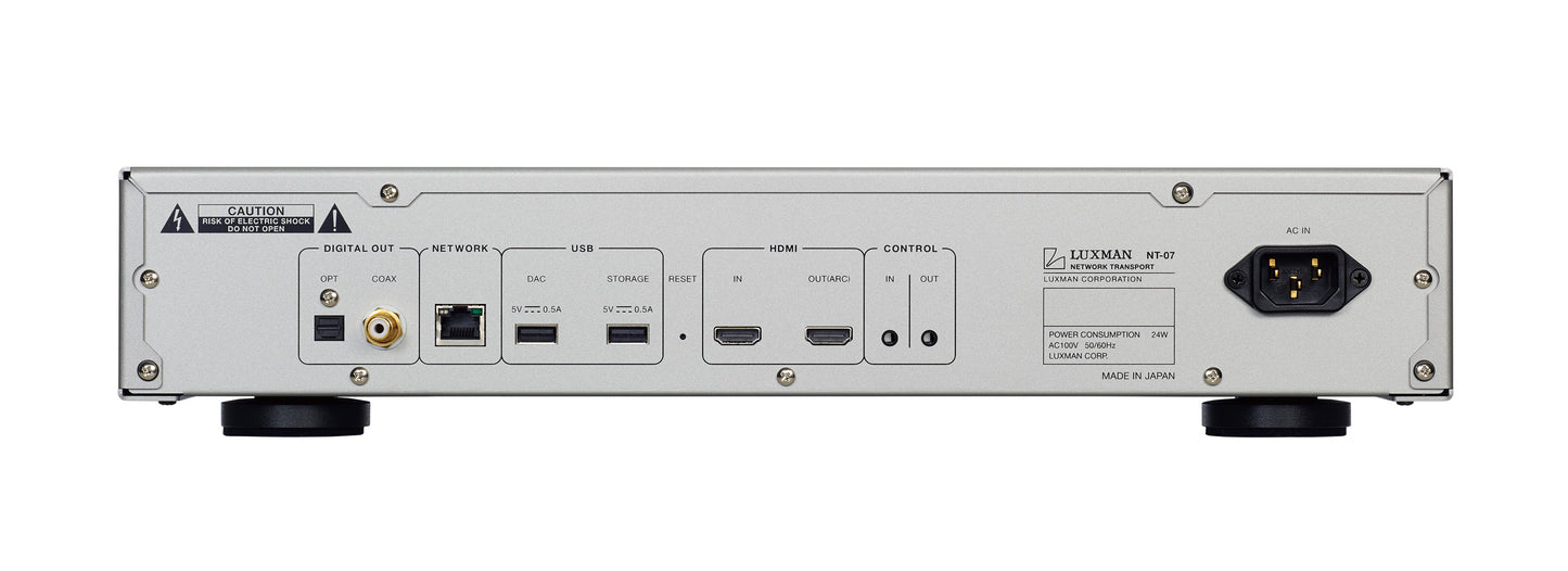 Luxman - NT-07 Network Streamer rear view