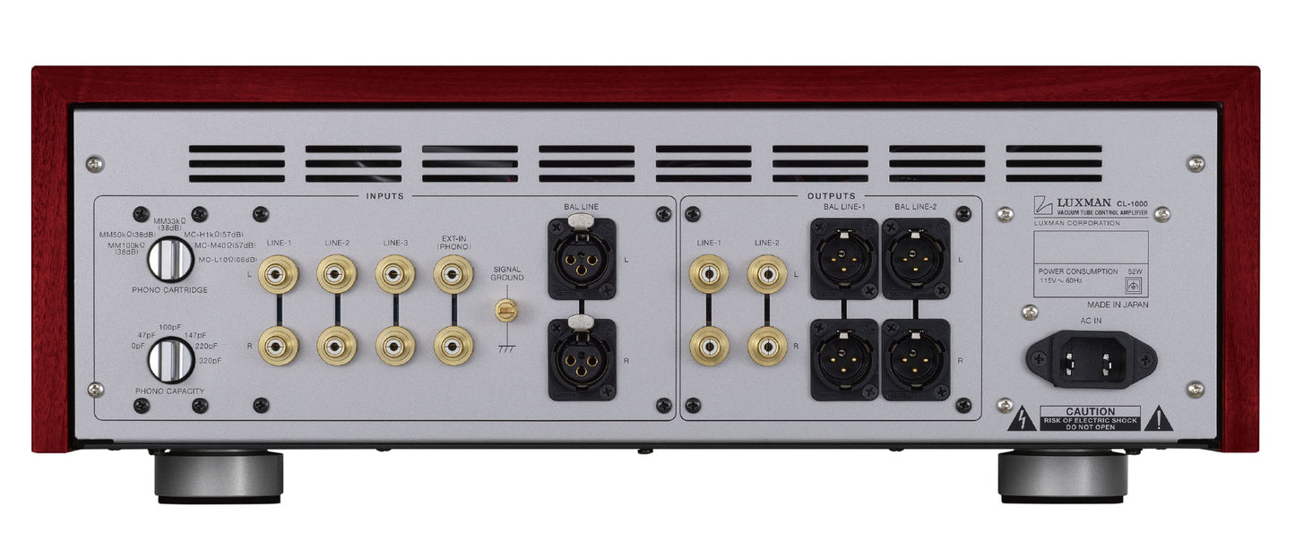 Luxman CL-1000 preamplifier rear view