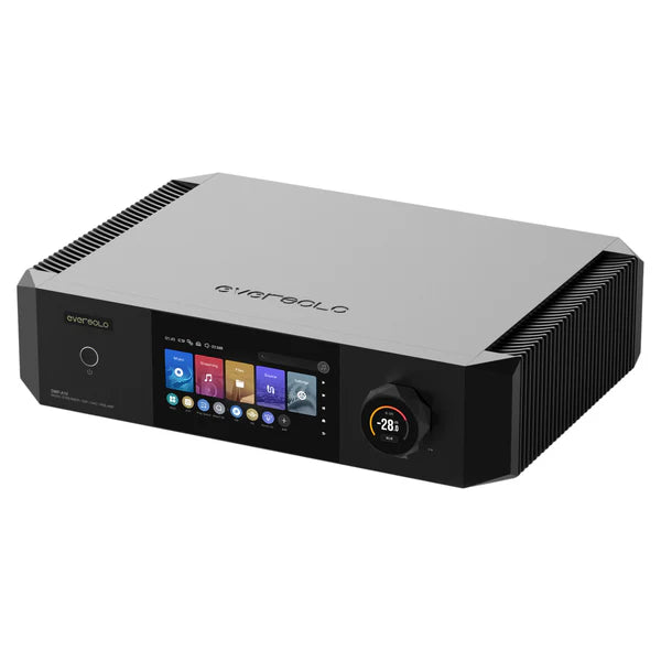 The DMP-A10 offers TIDAL, Qobuz, Amazon Music, Tuneln, IDAGIO, Radio Paradise, SoundCloud, Calm Radio, KKbox, Highresaudio, and more to come. In addition to two high-speed USB 3.0 ports and two sets of SSD slots, the DMP-A10 supports NFS, SMB, UPnP, and more sharing protocols, allowing you to stream media from NAS devices or network drives effortlessly. Even high-bitrate files like DSD512 master recordings can be played without stuttering.