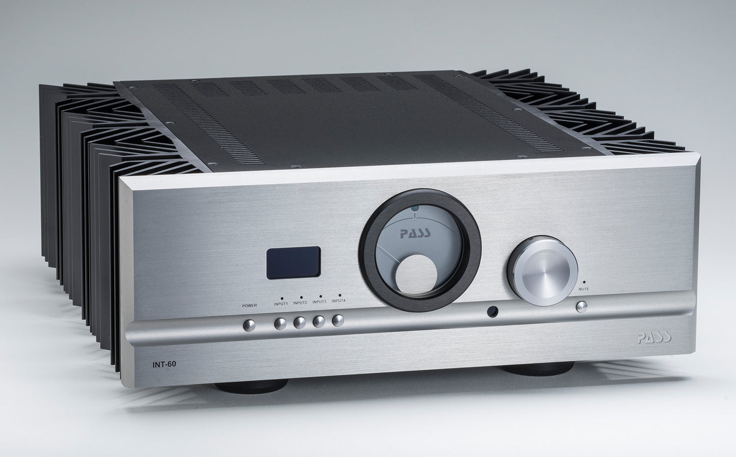 Pass Labs INT-60 silver front view