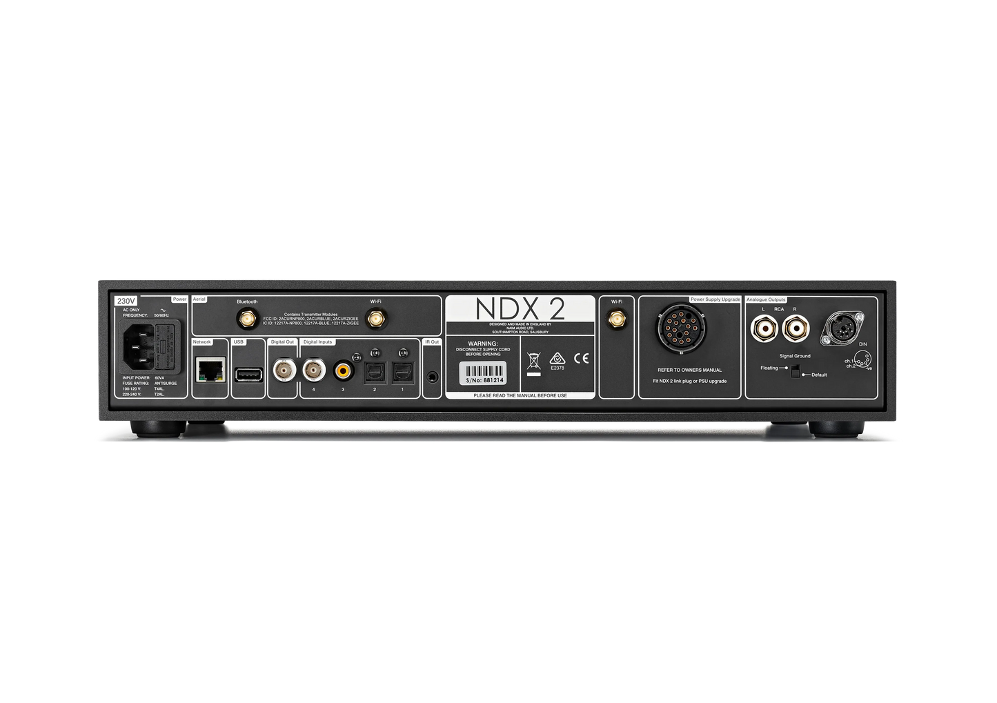 Naim NDX 2 Network Music Player rear view