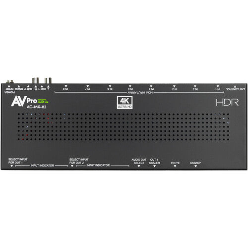 AVPro Edge AC-MX-82 8x2 HDMI 4K Matrix/Auto Switcher top view