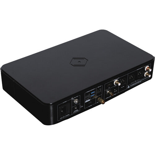 Silent Angel Munich MU Network Streaming Music Player and DAC black angled rear view