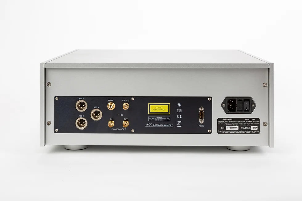 Rossini Transport is intended to be used with the matching Rossini DAC or with any suitable industry standard DAC. The unit may be run in Master mode or by using the DAC as the system clock. Performance will be enhanced further by adding the Rossini Clock to the system.