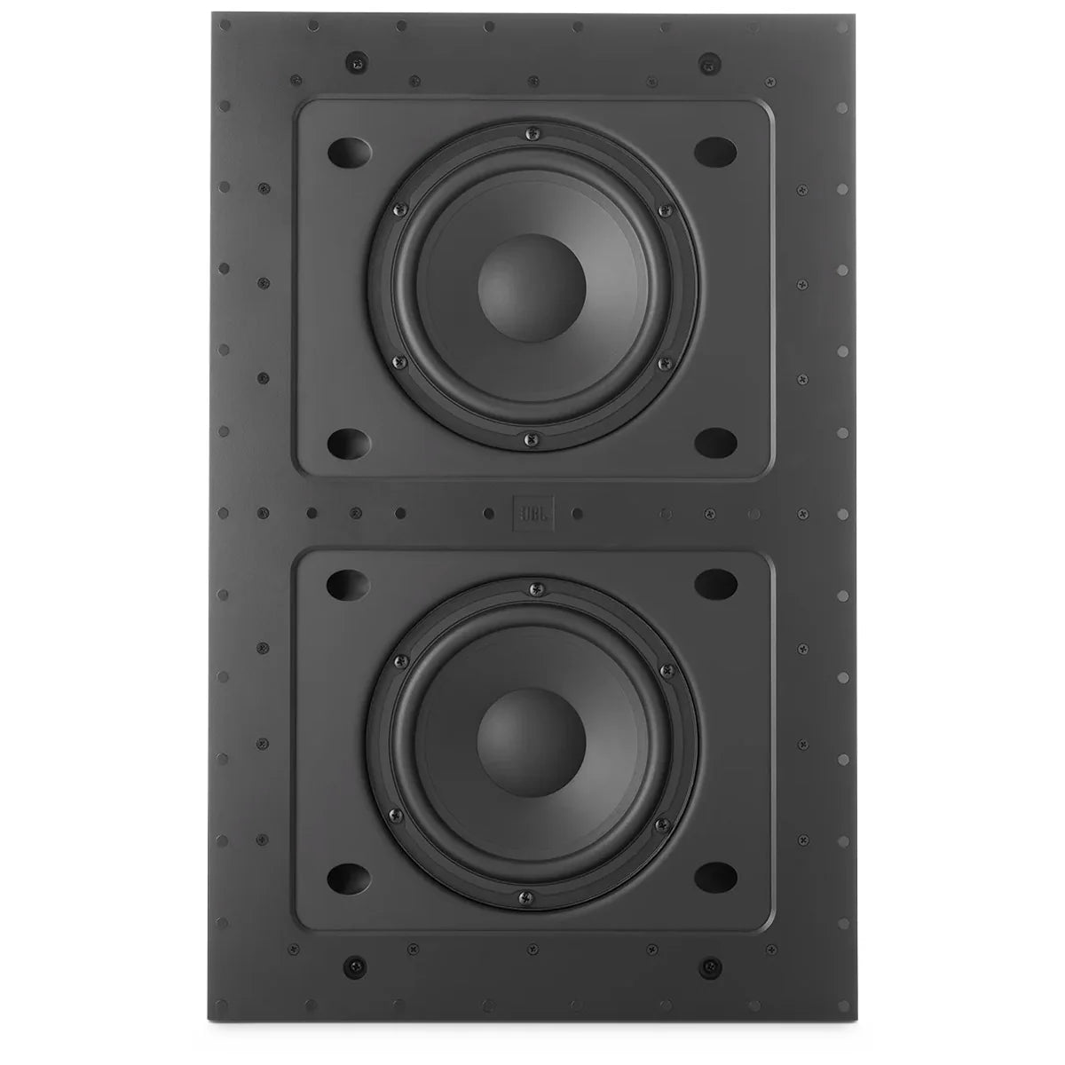 Dual 8” (200mm) low-profile, long-throw, Klippel-optimized, metal cone woofers
Front-firing drivers with sealed back box for superior acoustic tuning
Gold-plated speaker terminals
Zero-bezel, magnetically-attached grille