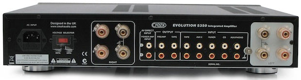 Creek 5350SE integrated amplifier-stock photo- rear view