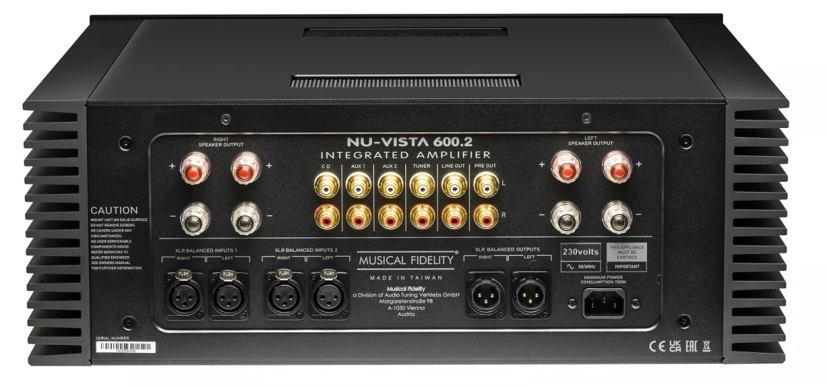 Musical Fidelity Nu-Vista 600 Integrated Amplifier pic of the rear connections