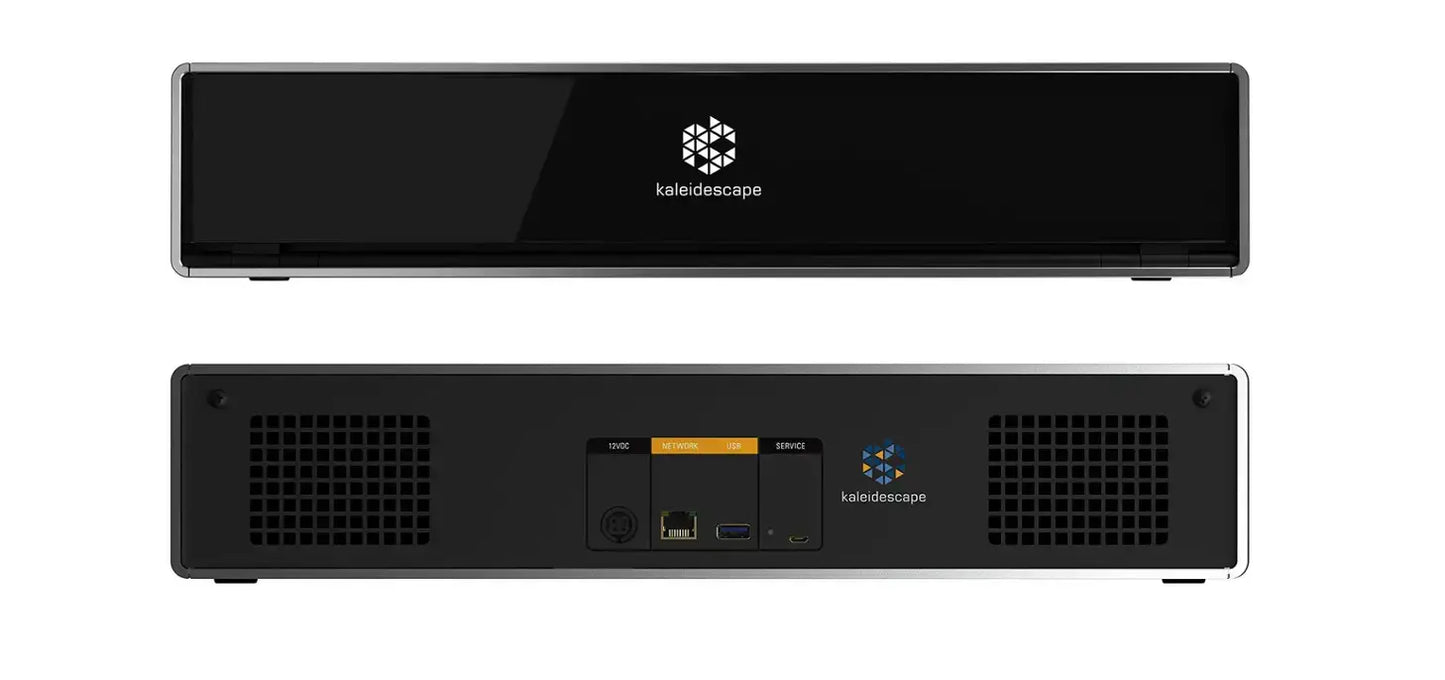 Kaleidescape - Terra Prime 31TB SSD Movie Server Front and rear view