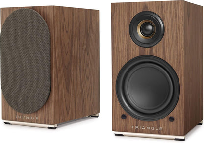 Triangle AIO Twin Wireless Bluetooth WIFI speaker brown maple 2nd view