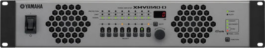 The Yamaha XMV8140-D is an advanced 8-channel power amplifier, crafted to support the demanding audio requirements of venues like halls, malls, and banquet rooms