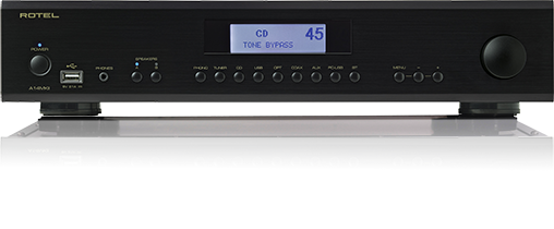 Rotel A14MKII Integrated Amplifier front view-black