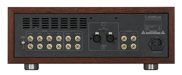 Luxman - CL-38uC Tube Preamplifier image of rear with connections