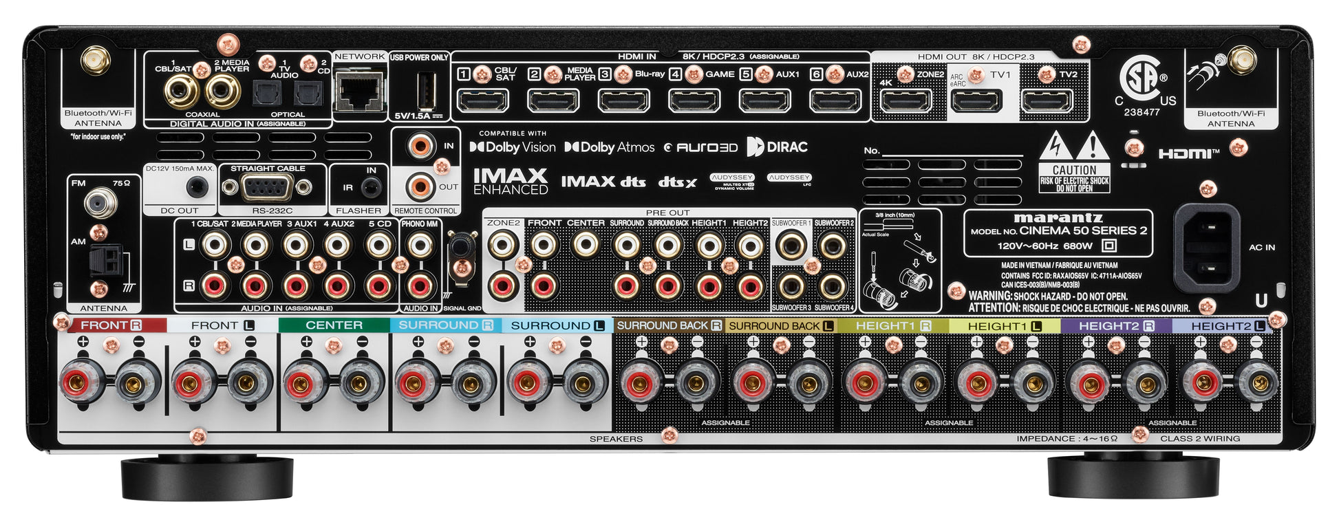 Marantz Cinema 50 Series 2 rear view