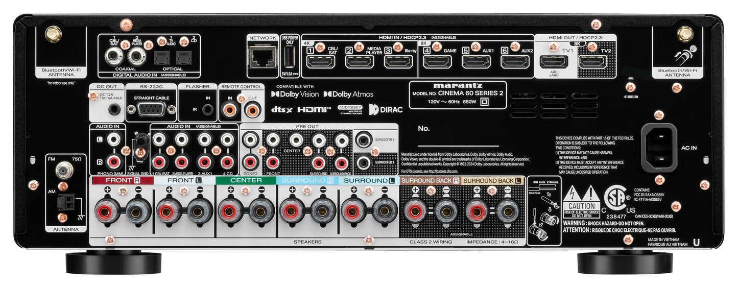 Marantz Cinema 60 Series 2 rear view