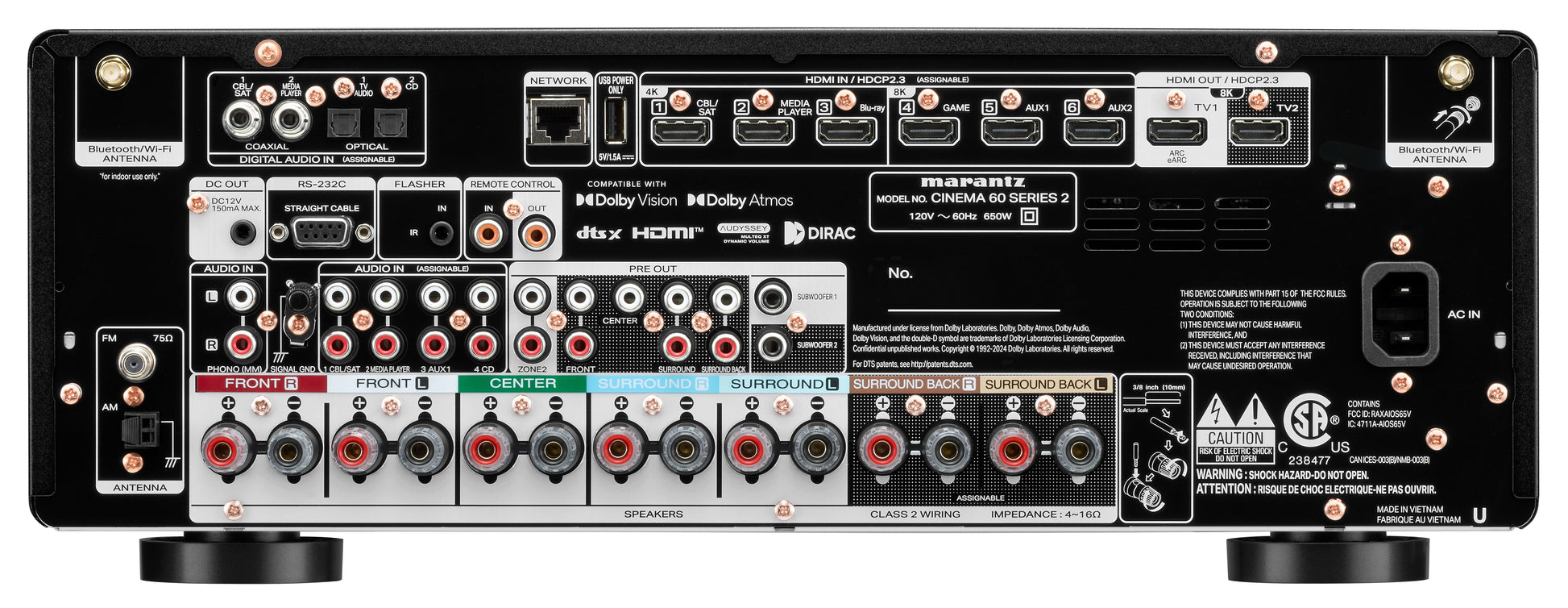 Marantz Cinema 60 Series 2 rear view
