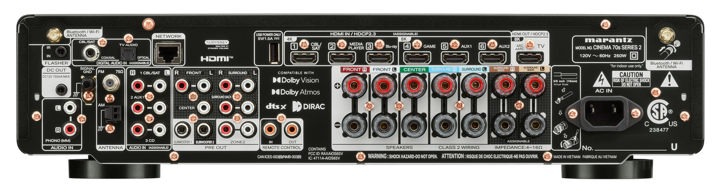 Marantz Cinema 70s Series 2 rear view