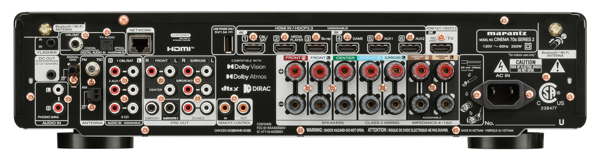 Marantz Cinema 70s Series 2 rear view