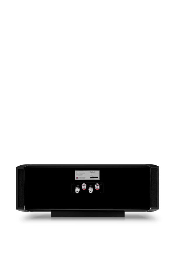 Black electronic device with brand logo on a white background