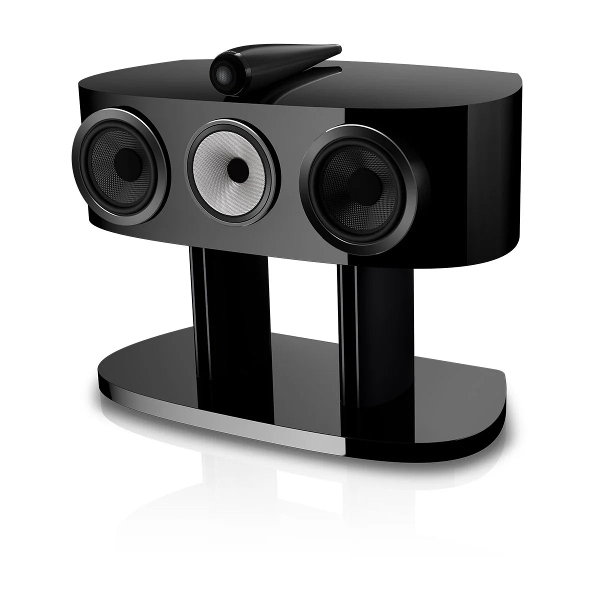 Bowers & Wilkins HTM82 D5  angled front view Stealth Black