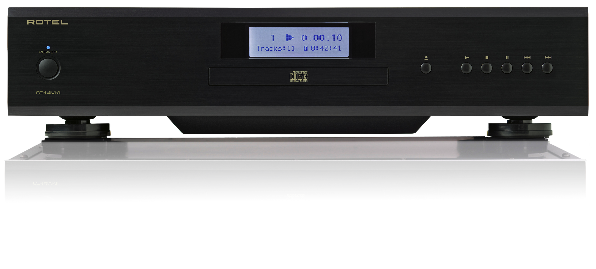 Rotel CD14 MKII CD Player front view-black