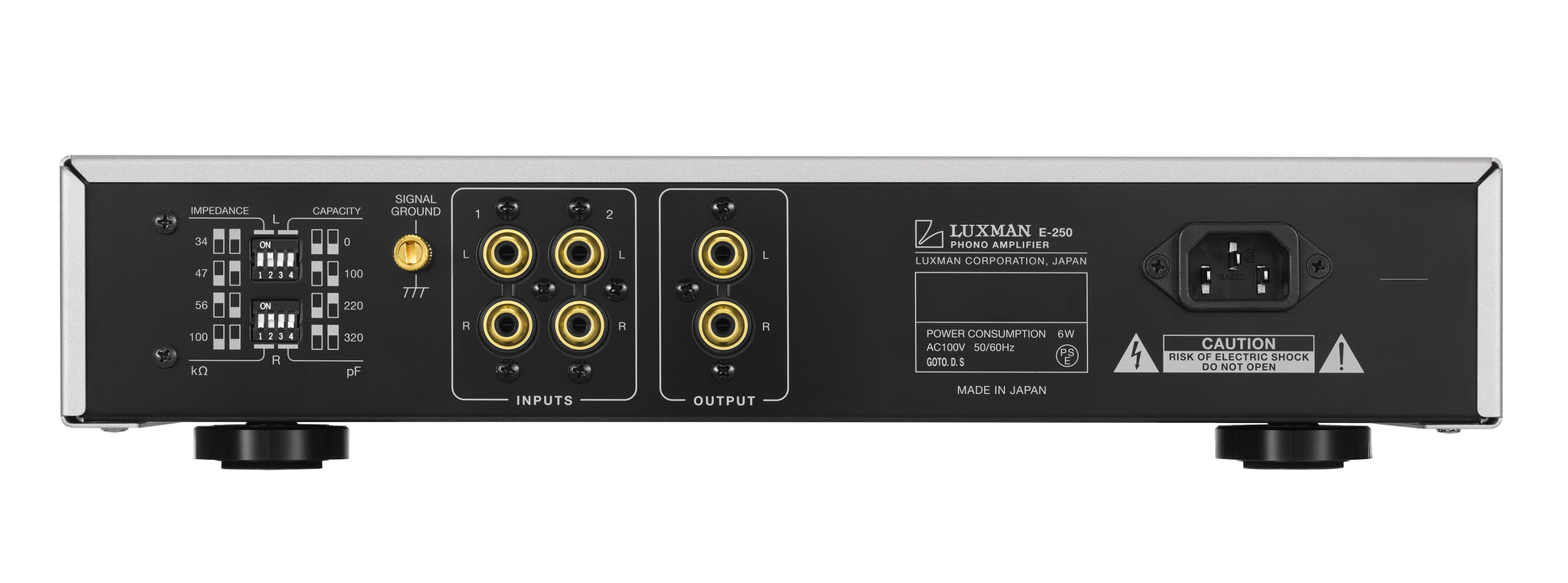 Luxman - E-250 MM/MC Phono Preamplifier rear view