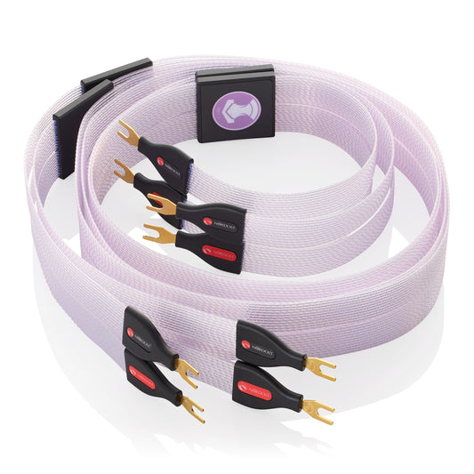 Nordost Frey 3 speaker cables with spade connectors
