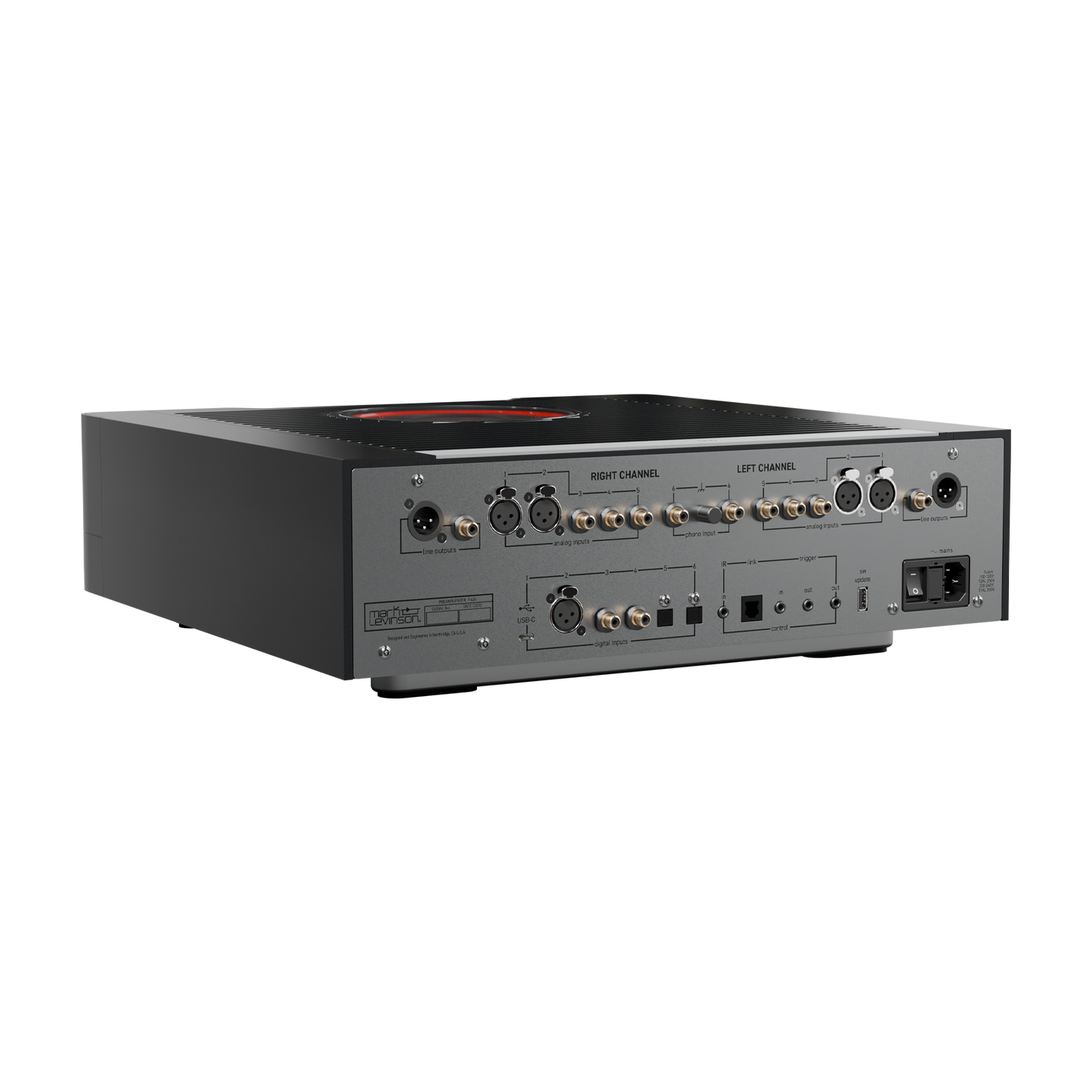 Mark Levinson No 626  preamplifier angled rear view