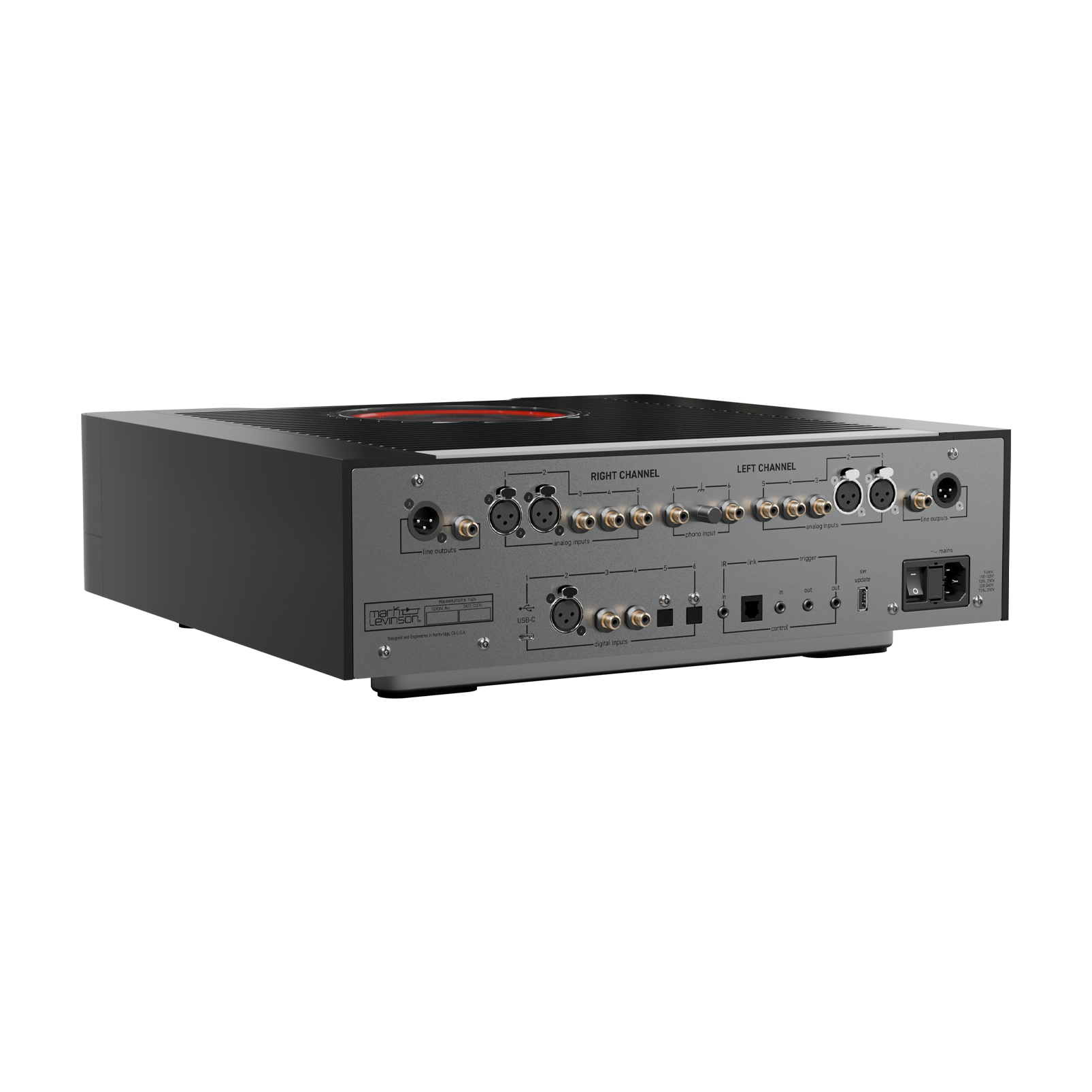 Mark Levinson No 626  preamplifier angled rear view