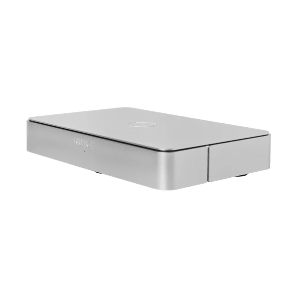 Silent Angel Munich MU Network Streaming Music Player and DAC silver angled front view